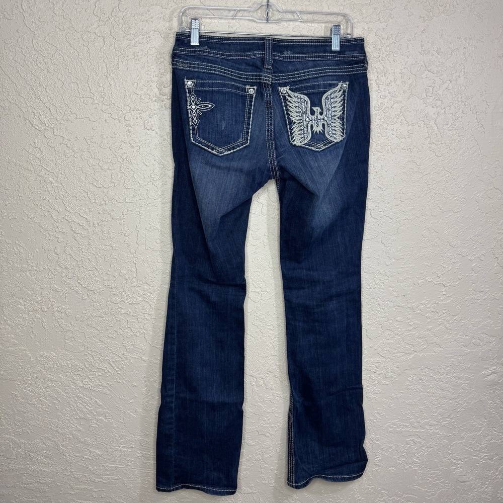 Ariat Ruby Denim Womens Jeans 29L Dark Wash Bootcut Embellished Pockets Phoenix
